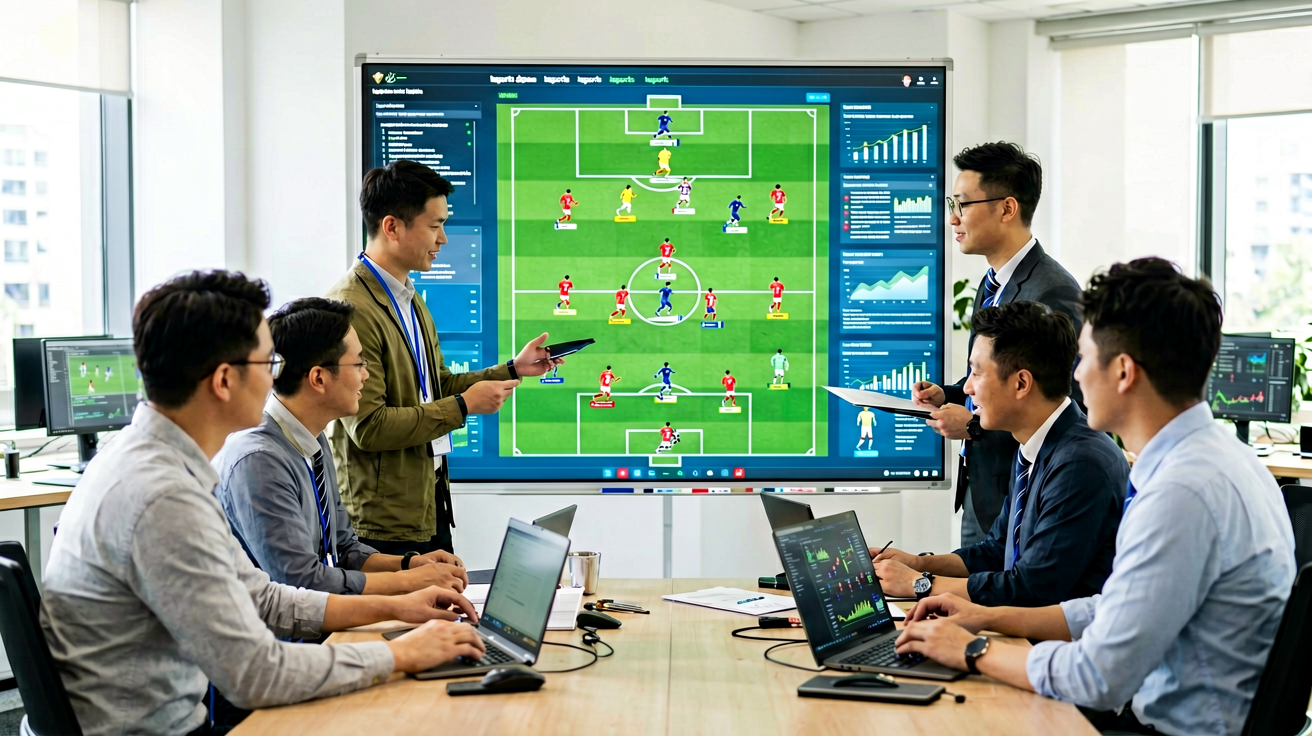战术分析图板,展示球队阵型与比赛策略